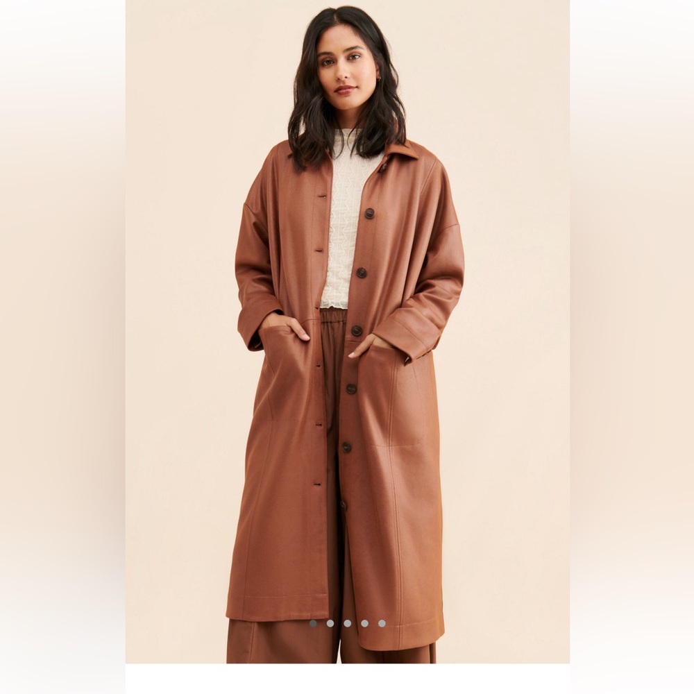 Free People Carmen Vegan Suede duster coat